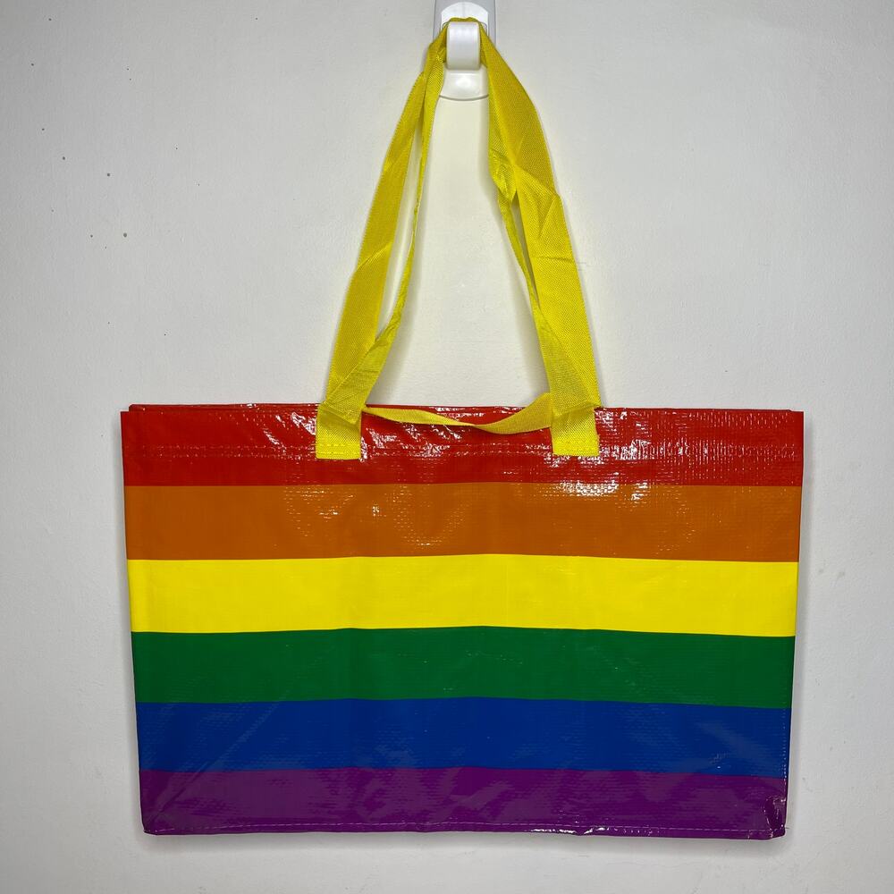 IKEA Storstomma Large Tote Bag Rainbow Reusable Shopper Storage Pride LGBTQ NWT! - Picture 5 of 12